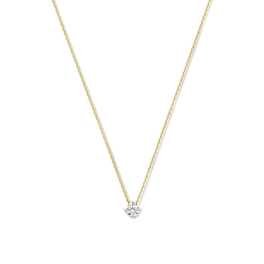 Monte Napoleone Stella 9 karat gold necklace with zirconia - Beloro jewels