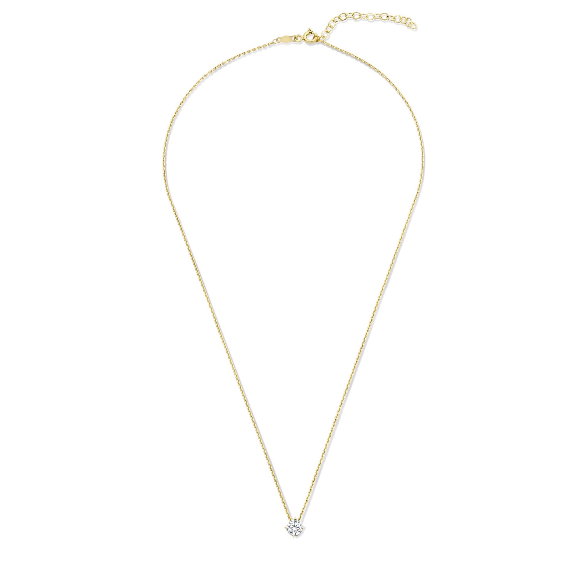 Monte Napoleone Stella 9 karat gold necklace with zirconia - Beloro jewels