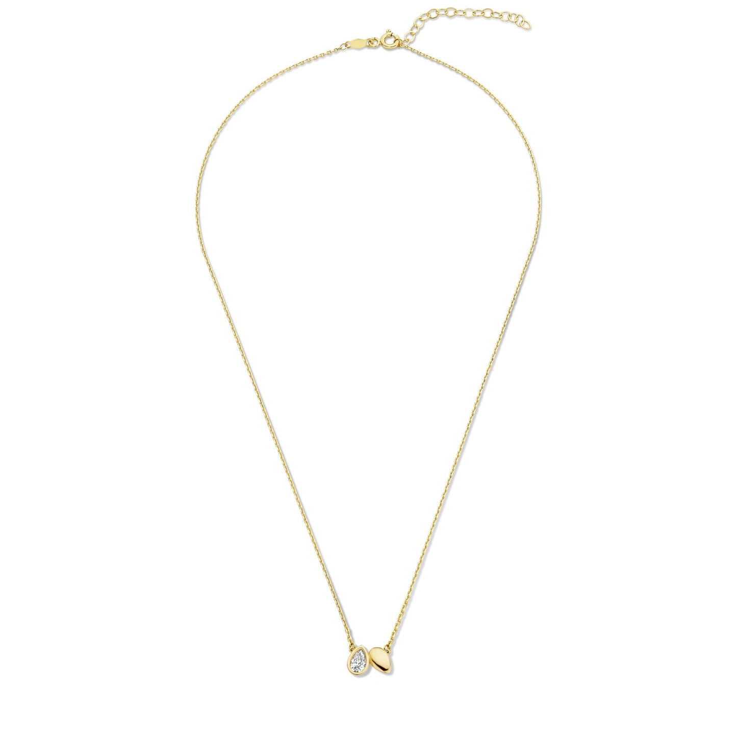 Monte Napoleone Natalia 9 karat gold necklace with zirconia - Beloro jewels