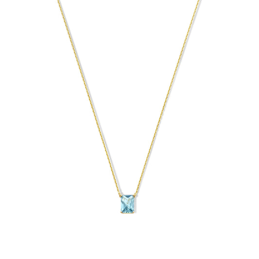 La Milano Colori Aurora collier en or 9 carats avec zircone bleu