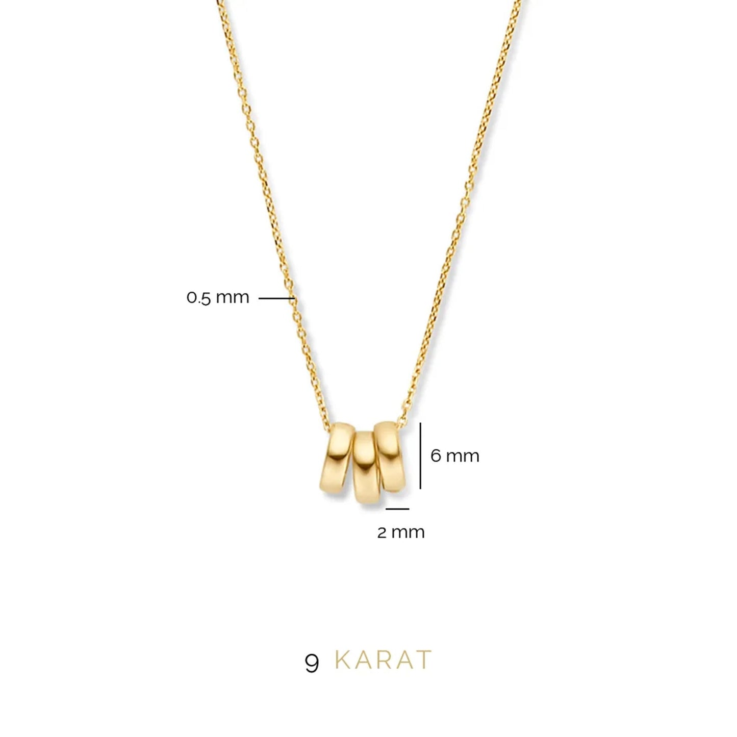 Della Spiga Emilia 9 karaat ketting