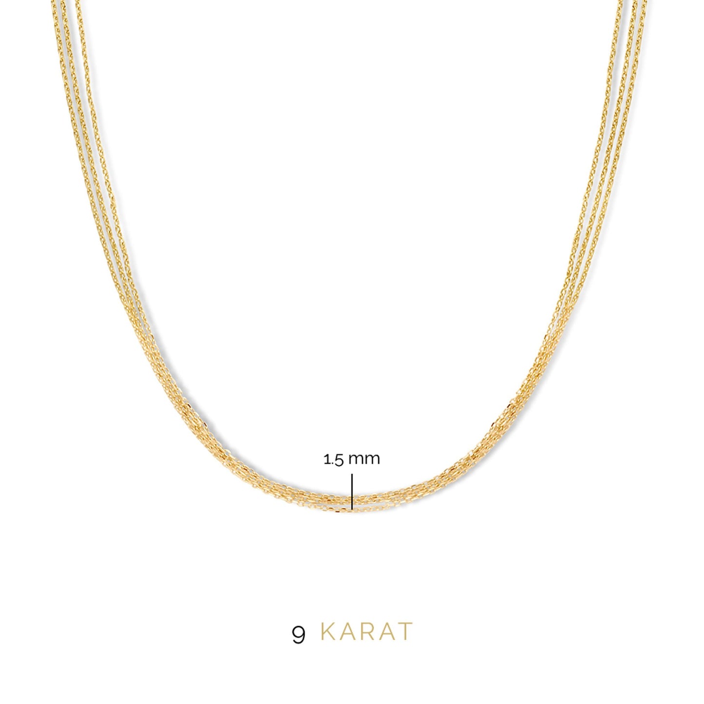 La Rinascente Bellisa 9 karat gold necklace - Beloro jewels