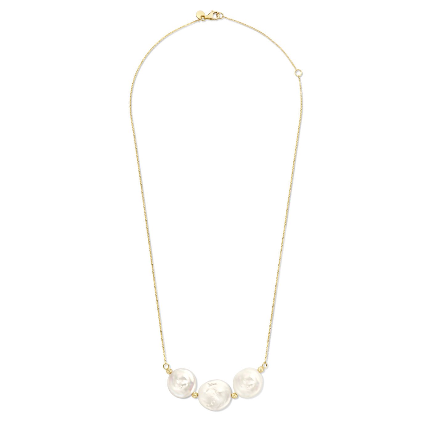 Monte Napoleone Alcinia 9 karat gold necklace with freshwater pearls