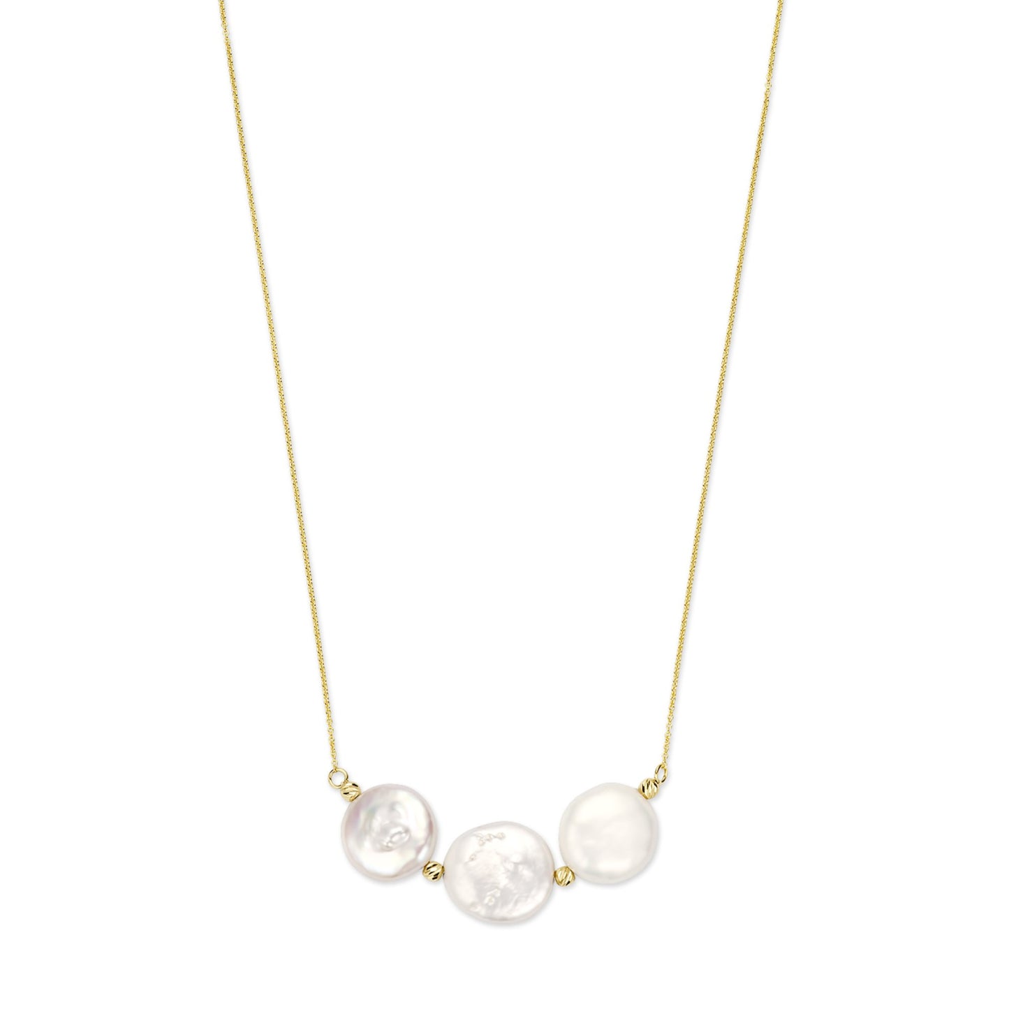 Monte Napoleone Alcinia 9 karat gold necklace with freshwater pearls - Beloro jewels