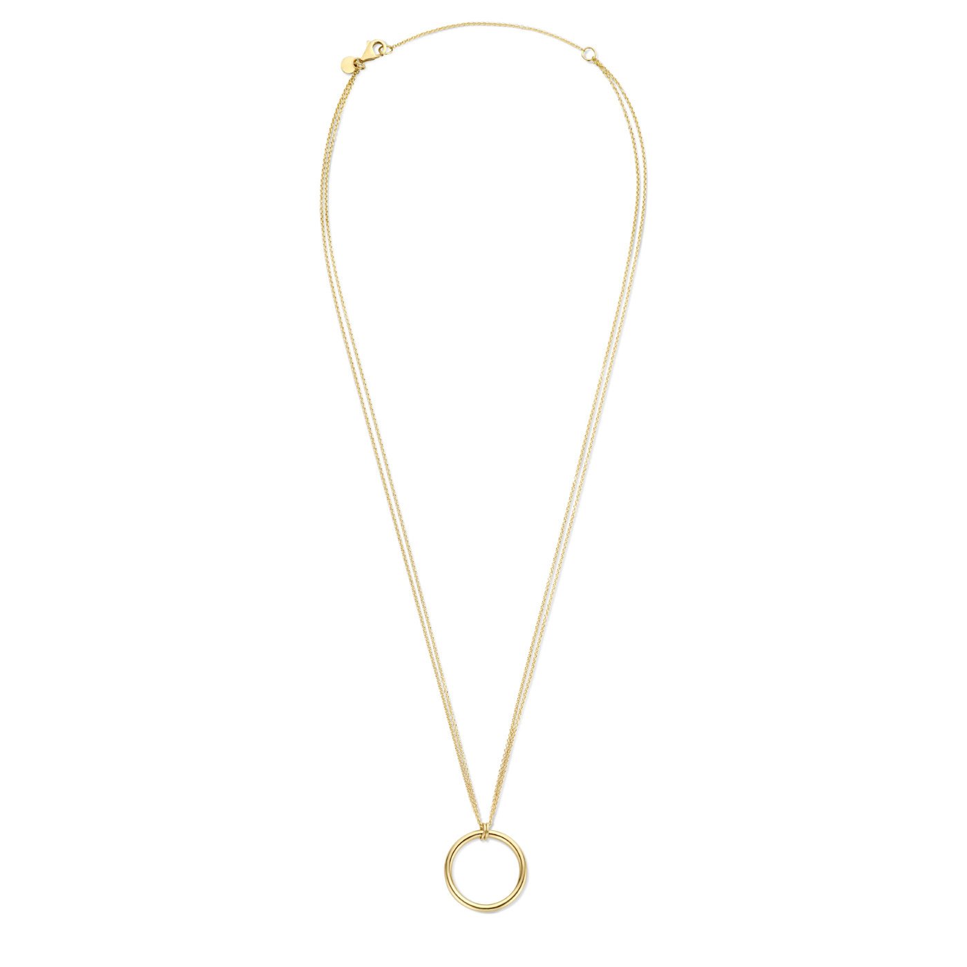 La Rinascente Constanza 9 karat gold necklace with ring - Beloro jewels