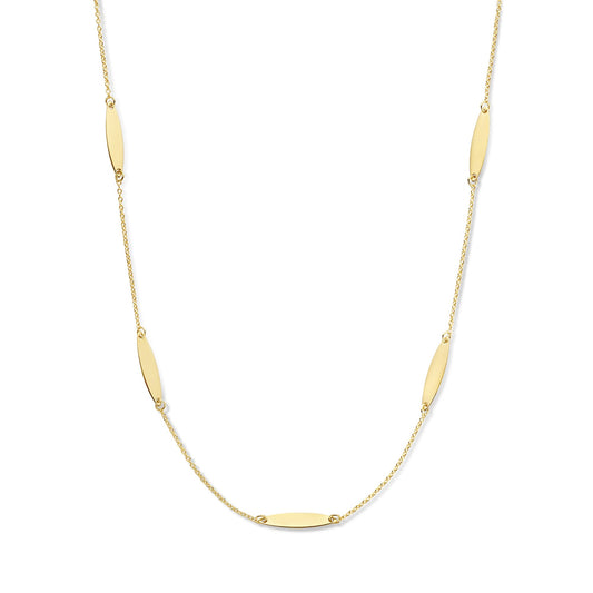La Rinascente Donetta collana in oro 9 carati con barre ovali