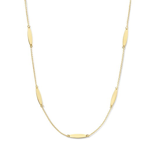 La Rinascente Donetta 9 karat gold necklace with oval bars - Beloro jewels