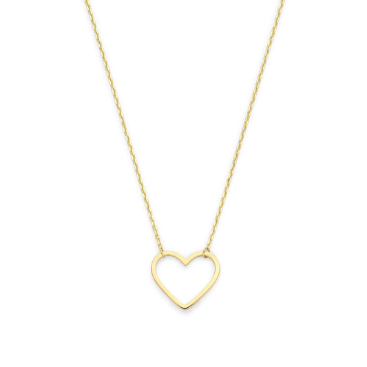 Regalo d'Amore 9 karat gold necklace and bracelet gift set with heart - Beloro jewels