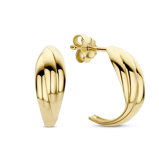 Della Spiga Emilia 9 karat gold hoop earrings - Beloro jewels