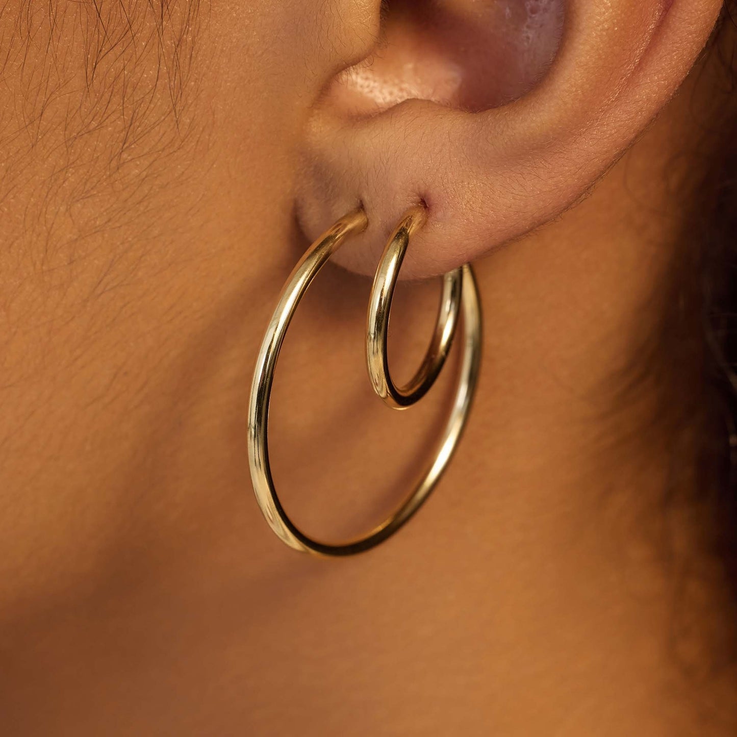 La Rinascente Constanza 9 karat gold hoop earrings (17 mm)