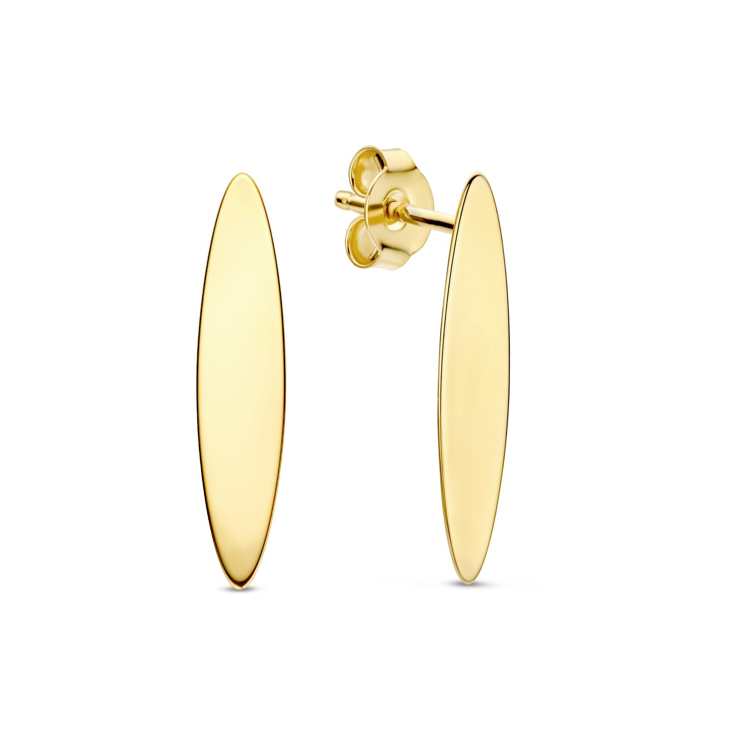 La Rinascente Donetta clous d'oreilles en or 9 carats avec barre ovale