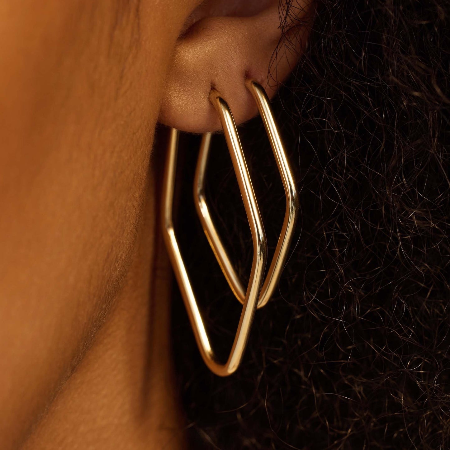 La Rinascente Fiorenza 9 karat gold hoop earrings (33 mm)