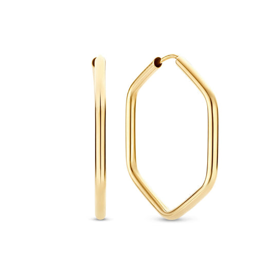 La Rinascente Francesca 9 karat gold hoop earrings (28 mm) - Beloro jewels