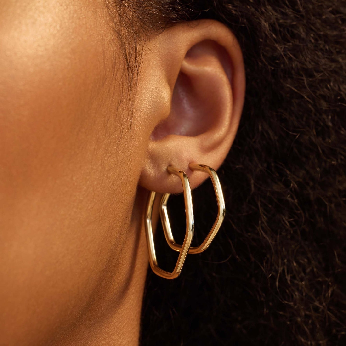 La Rinascente Francesca 9 karat gold hoop earrings (28 mm)