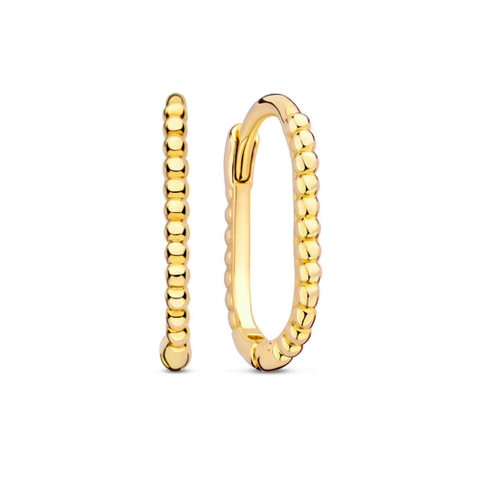 La Rinascente Elena 9 karat gold hoop earrings (10.5 mm) - Beloro jewels