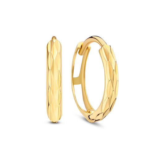 La Rinascente Emma 9 karat gold hoop earrings (9 mm) - Beloro jewels