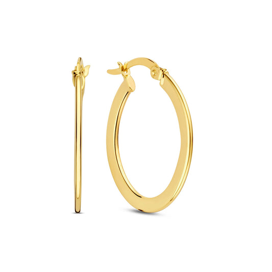 La Rinascente Gabriela 9 karat gold hoop earrings (18 mm) - Beloro jewels