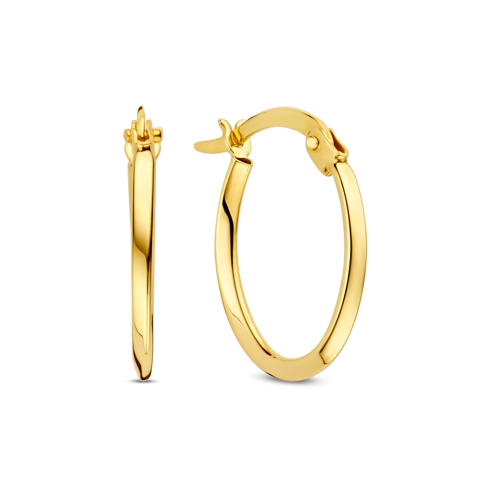 La Rinascente Elvie 9 karat gold hoop earrings (12 mm) - Beloro jewels