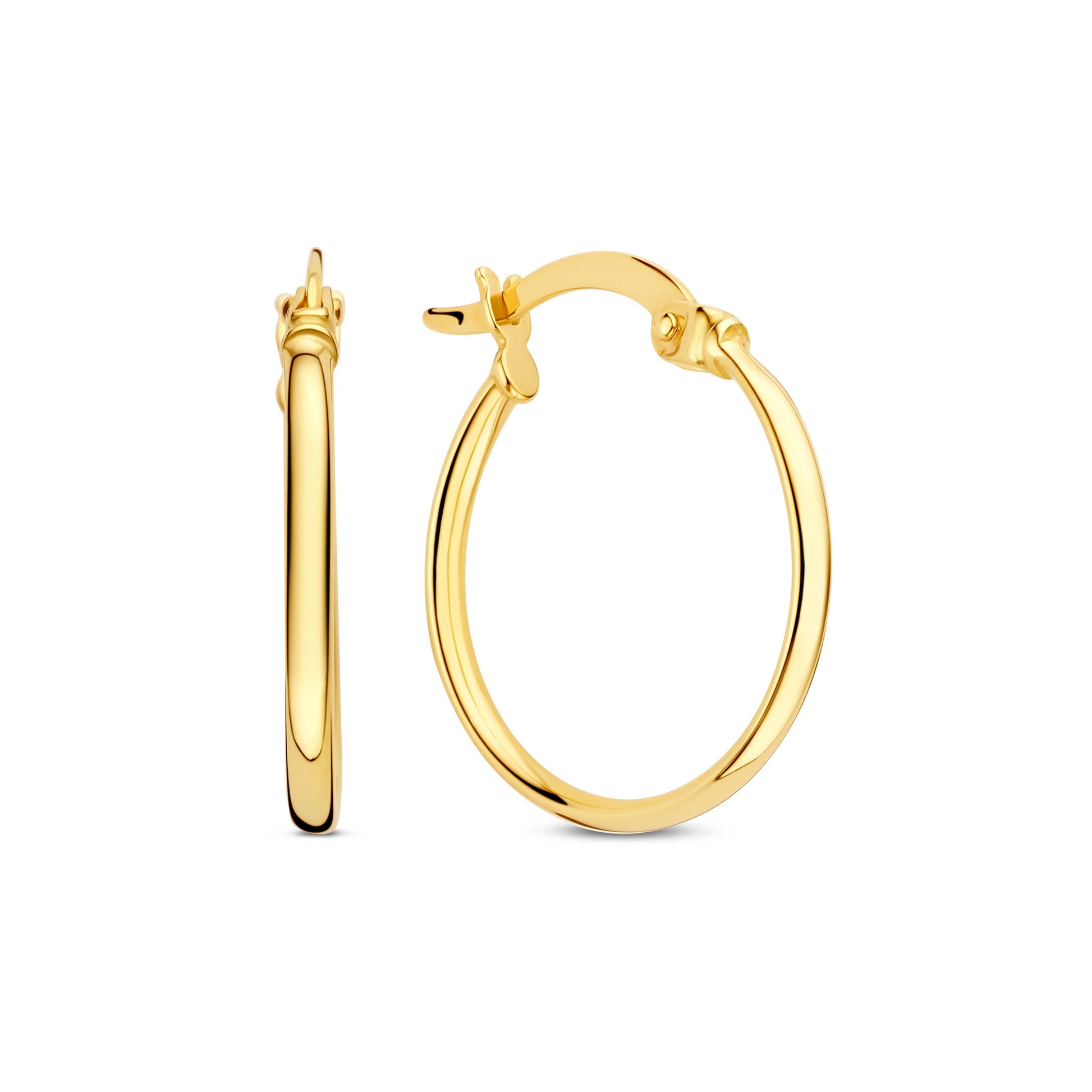 La Rinascente Inis 9 karat gold hoop earrings (15 mm) - Beloro jewels