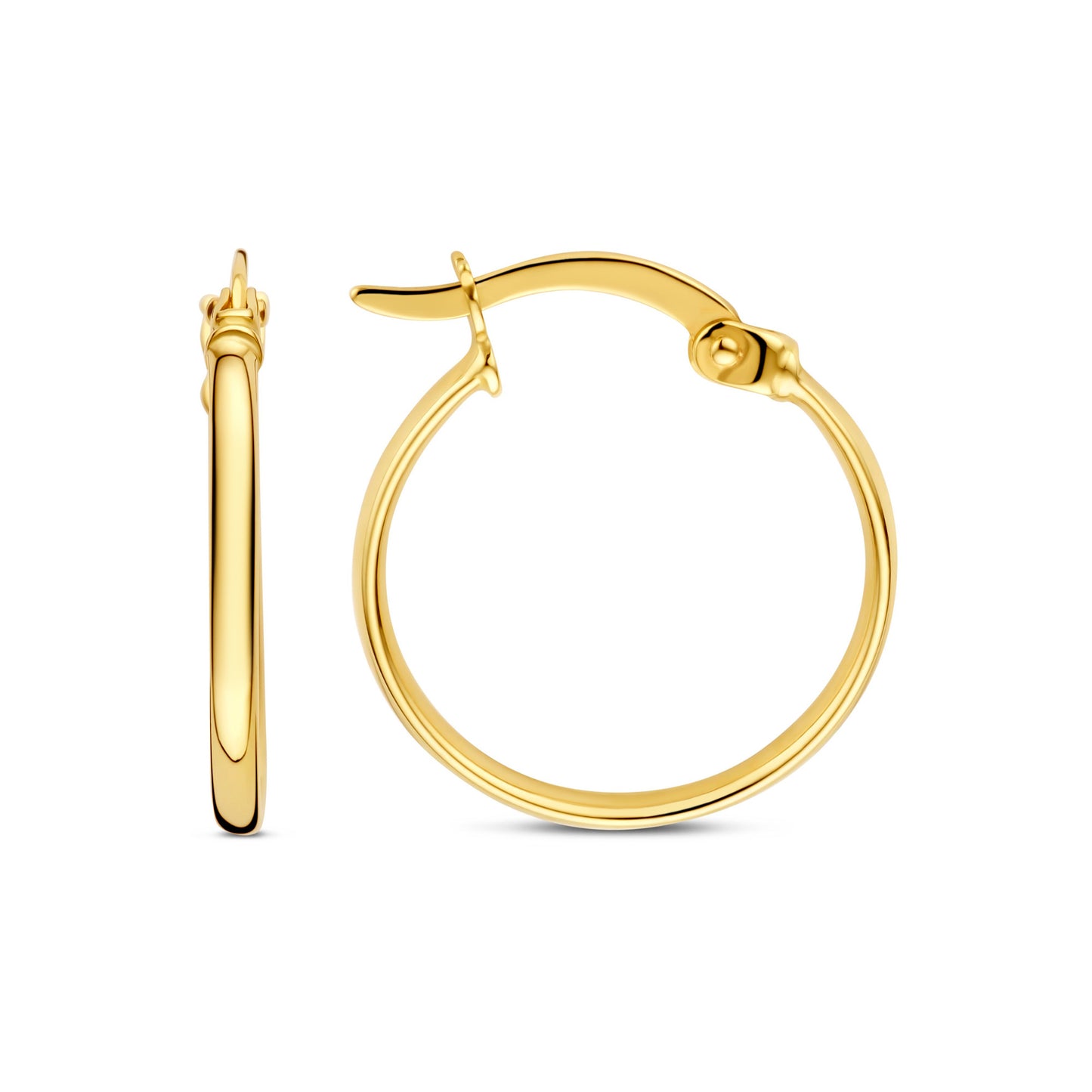 La Rinascente Inis 9 karat gold hoop earrings (15 mm) - Beloro jewels