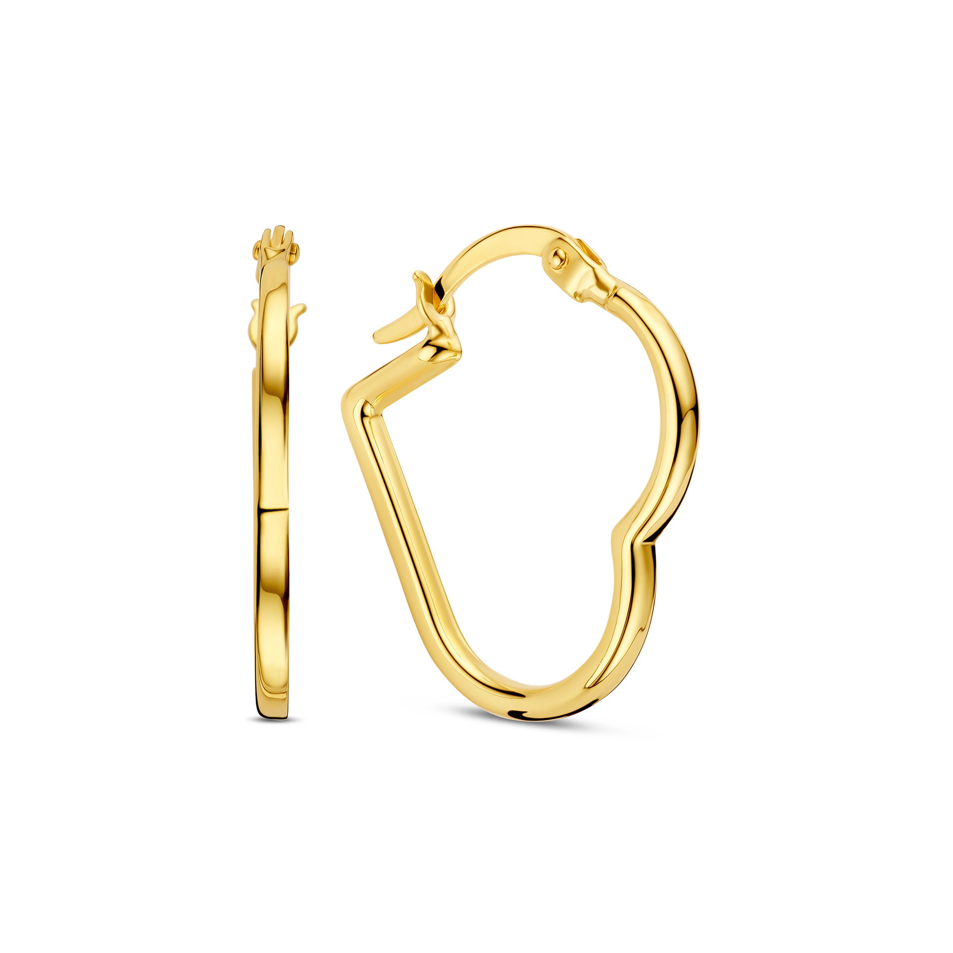 Regalo d'Amore 9 karat gold heart earring set - Beloro jewels